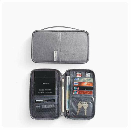 Hotly recommended multi-functional ID storage bag [Small size - Premium Gray]