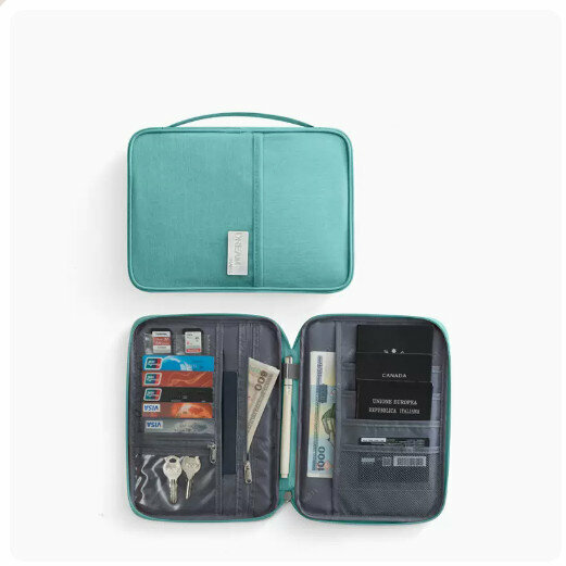 Hotly recommended multi-functional ID storage bag [Large size - Tiffany Blue]