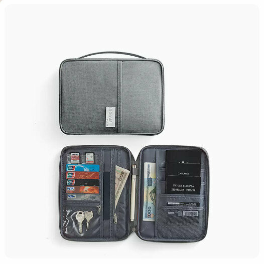 Hotly recommended multi-functional ID storage bag [large size - premium gray]