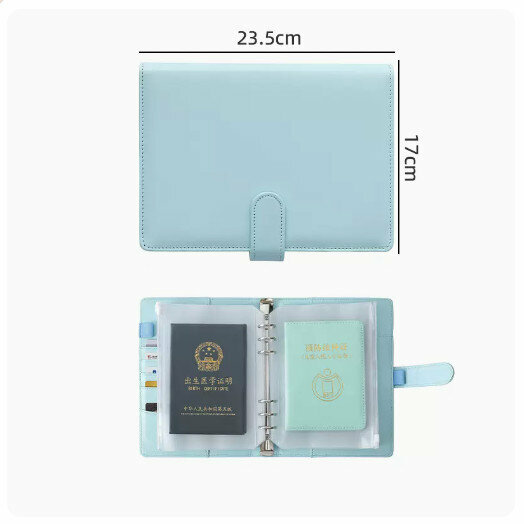 Hot recommended card bag document storage bag [sapphire blue [can hold household registration book/vaccination certificate/ID card]
