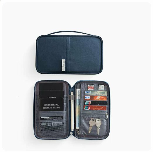 Hotly recommended multi-functional ID storage bag [Small size-Navy Blue]