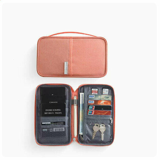 Hotly recommended multi-functional ID storage bag [small size-orange pink]