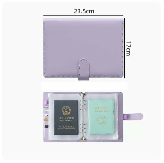 Hot recommended card holder and document storage bag [Taro Purple] [can hold household registration book/vaccination certificate/ID card]