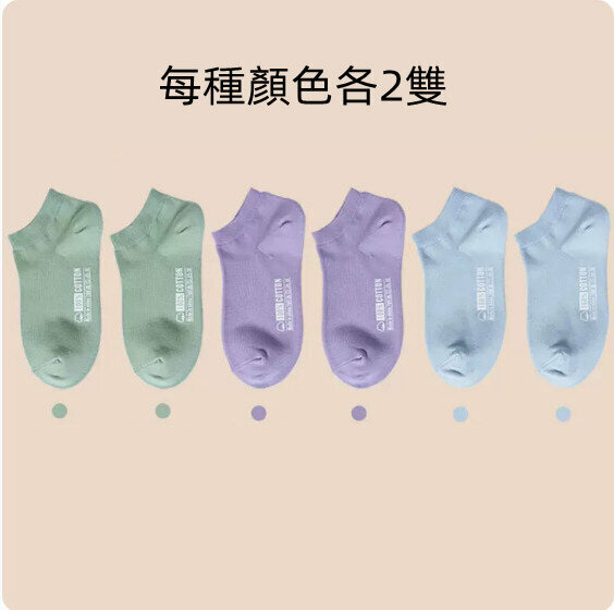 熱推春夏季薄款船襪（薄荷綠+心動紫+沁心藍【各兩雙】)【適合35-39碼】