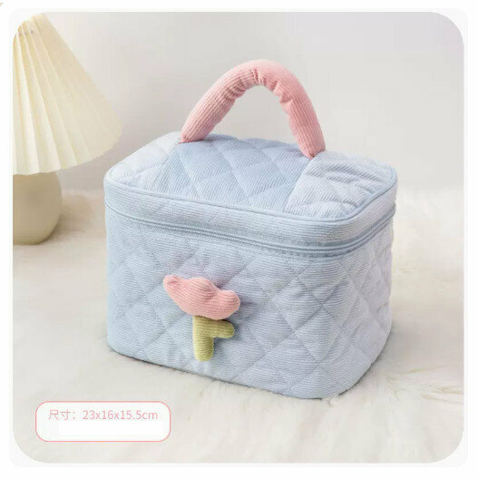 Hot Recommended Portable Cosmetic Bag Storage Box [Sky Blue Large]