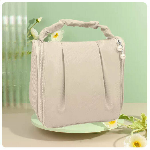 Hot recommended portable travel cosmetics storage bag [beige]
