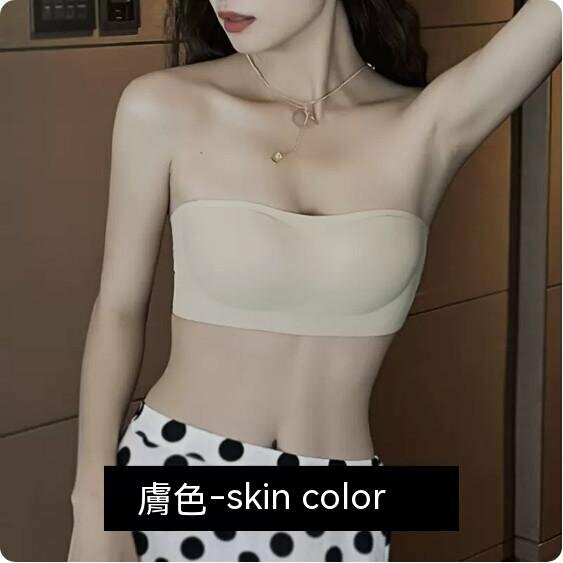 新款夏季薄款無肩帶聚攏胸圍內衣（膚色）【尺碼：XL碼】
