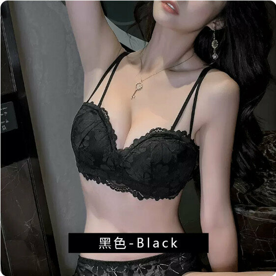 新款無鋼圈上薄下厚胸圍內衣（黑色）【尺碼：85B】