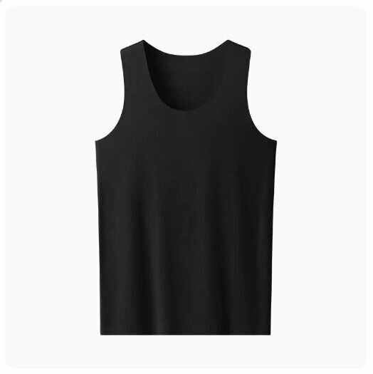 Hot recommended sports sleeveless T-shirt [pure black] (L-3XL size) (please contact customer service to confirm the delivery size after placing the order)