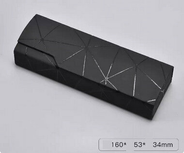 Hot recommended high-end portable anti-pressure glasses case (Specification: Lattice Black [Glasses cloth included])