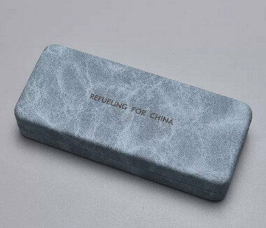 Hot recommended high-end portable anti-stress glasses case (Specification: Wenluan-Haze Blue [Free glasses cloth])
