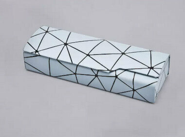 Hot-recommended high-end portable glasses case with anti-pressure resistance (specification: lattice blue [free glasses cloth])