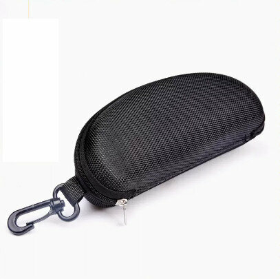 Hot push zipper glasses case (specification: simple black)
