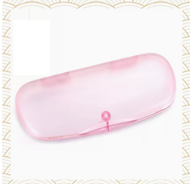 Hot push plastic glasses case (specifications: literary powder [free cleaner + lens cloth])