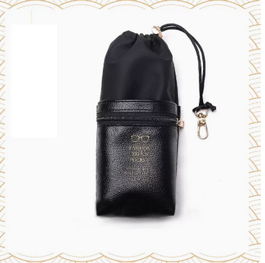 Hotly recommended glasses bag (specifications: upgraded double-layer black [free high-quality glasses cloth + cleaner])