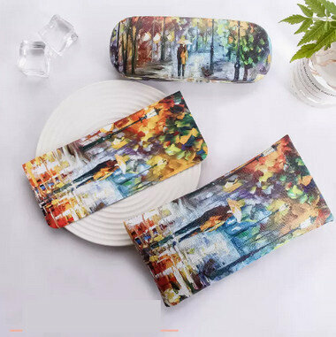 Hotly recommended oil painting glasses case (specification: Sing in the Rain 3-piece set)