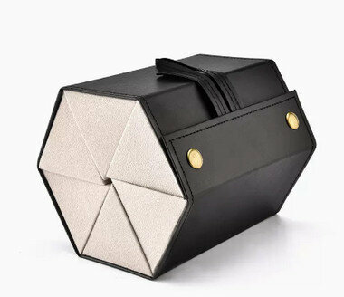 Hot recommended glasses storage box with multiple compartments (specification: black)