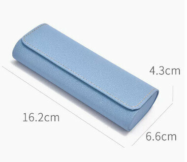 Hot recommended storage children's glasses case (specification: haze blue [free cleaner + lens cloth])