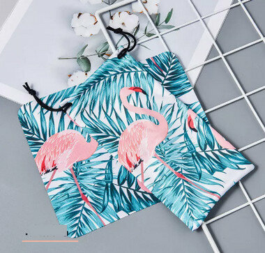 Hotly recommended glasses storage bag protective cover (specification: [Flamingo Style] 2-piece set)