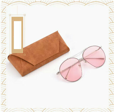 Hot recommended glasses bag storage box (specification: chestnut brown)