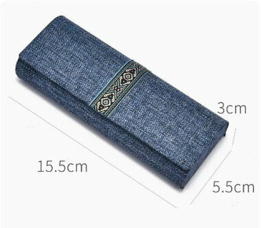 Hot recommended glasses case (specification: denim blue)