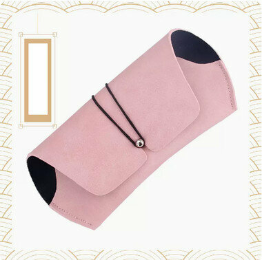 Hotly recommended glasses bag storage box (specifications: buckle style - gentle powder [free cleaning set])