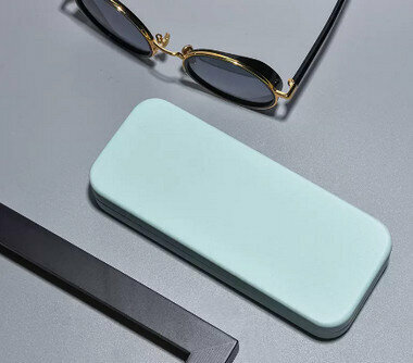 Hot recommended glasses case (specifications: ultra-thin model - light blue [cleaner + lens cloth])