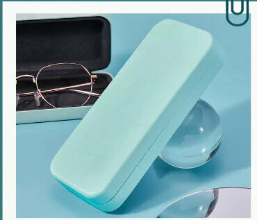 Hot recommended glasses case (specification: mint blue [free cleaner + glasses cloth])