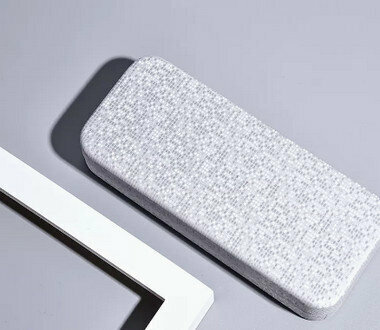 Hot recommended glasses case (specifications: pixel style-silver white [single lens case])