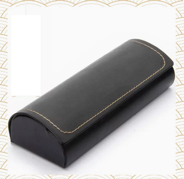 Popular glasses case (specifications: leather black [single lens case])