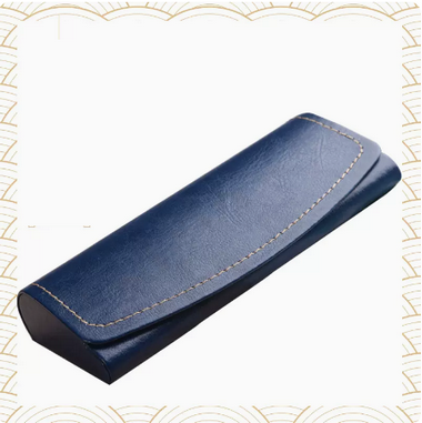 Popular glasses case (specifications: designer blue [free cleaner + lens cloth])
