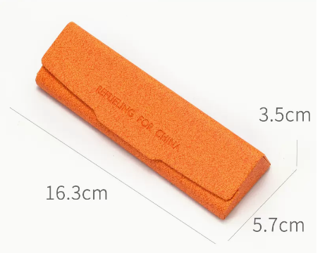 Popular high-end glasses case (specifications: orange [comes with lens cloth + cleaning fluid])