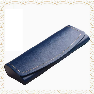 Popular glasses case (specifications: designer blue [free cleaning fluid + good lens cloth])