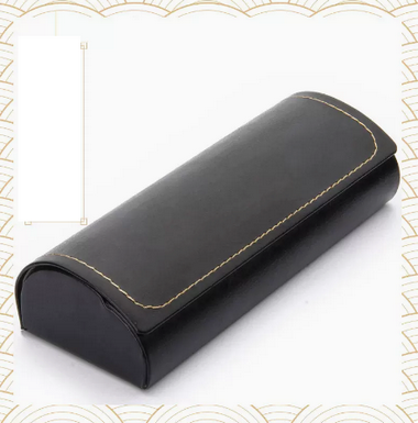 Popular glasses case (specifications: leather black [single lens case])