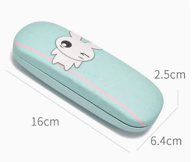 Popular cartoon glasses case (Specifications: Greenland Winking Rabbit [Free Cleaner + Lens Cloth])