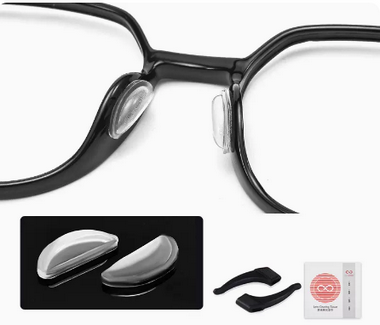 Popular glasses anti-slip nose pads silicone airbag nose pads (specifications: 6 pairs of D-shaped airbags - transparent color [free gift])