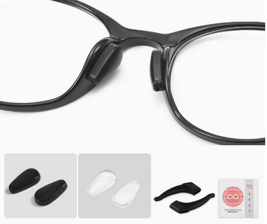 Popular glasses anti-slip nose pad silicone air bag nose pad (specifications: water drop air bag style - 2 black 2 transparent color [free gift])