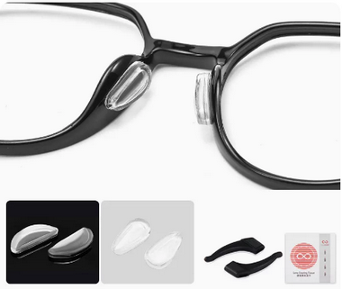 Popular glasses anti-slip nose pad silicone airbag nose pad (specifications: transparent color-D shape 3 pairs + water droplets 3 pairs [free gift])