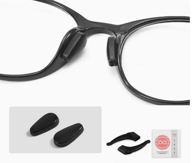 Popular glasses anti-slip nose pad silicone airbag nose pad (specifications: water droplet airbag style - 3 pairs - black [giveaway])