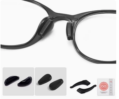 Popular glasses anti-slip nose pad silicone air bag nose pad (specifications: black-D-shaped 3 pairs + water droplets 3 pairs [free gift])