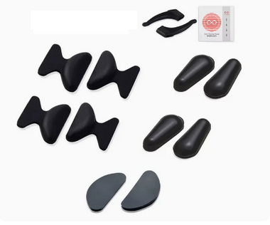 Popular glasses anti-slip nose pad silicone air bag nose pad (specifications: black L combination pack of 10 pairs [free gift])