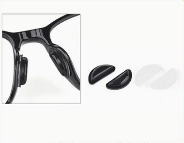Popular glasses anti-slip nose pads silicone airbag nose pads (specifications: D-type airbag style, 2 pairs each in black and white)