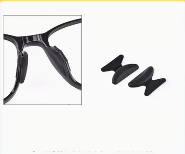 Popular glasses anti-slip nose pads silicone airbag nose pads (specifications: regular L black 5 pairs)