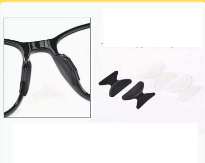 Popular glasses anti-slip nose pads silicone air bag nose pads (specifications: regular style M, black and white, 2 pairs each)