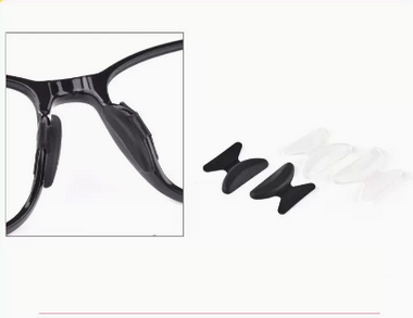 Popular glasses anti-slip nose pads silicone airbag nose pads (specifications: regular L, black and white, 2 pairs each)