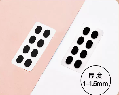 爆款眼鏡鼻墊鼻托貼片防壓痕軟海綿防滑防脫(規格：黑色薄款厚款各32對)