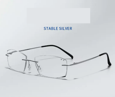 Popular anti-blue light high-definition anti-fatigue comfortable farsighted half-frame reading glasses (specification: silver 150 degrees [recommended for 50-54 years old])