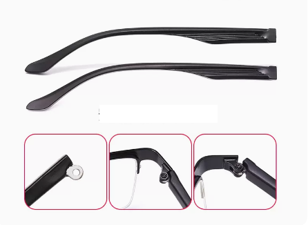 A pair of new glasses temple accessories (specifications: 1.2mm outer teeth 7.85mm wide (screwdriver + screws included))