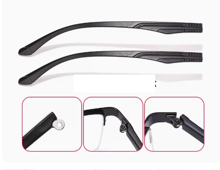 A pair of new glasses temple accessories (specifications: 1.2mm external teeth, 6.5mm width A type (comes with screwdriver + screws))