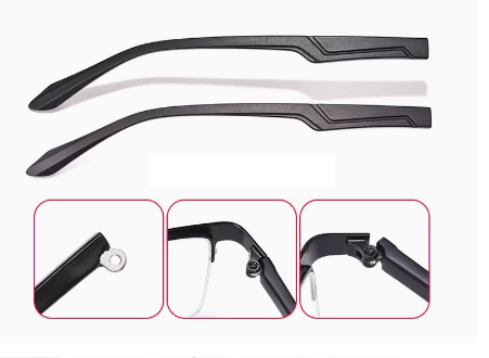 A pair of new glasses temple accessories (specifications: 1.2mm outer teeth 7.2mm wide (screwdriver + screws included))